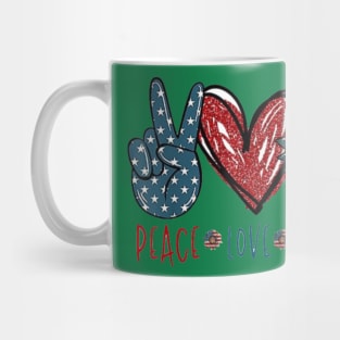 Peace love america Mug